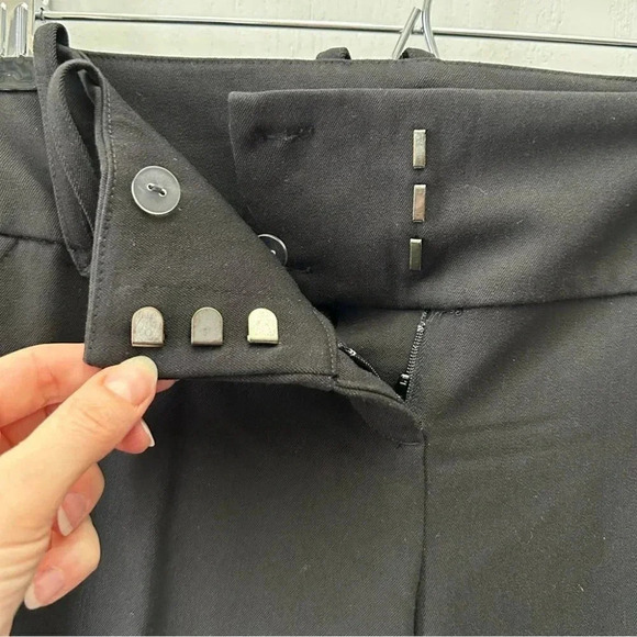 Ricki’s Black Trousers Flare Leg Relaxed Fit Dress Pants Mid  Rise Size 2 - Picture 8 of 16